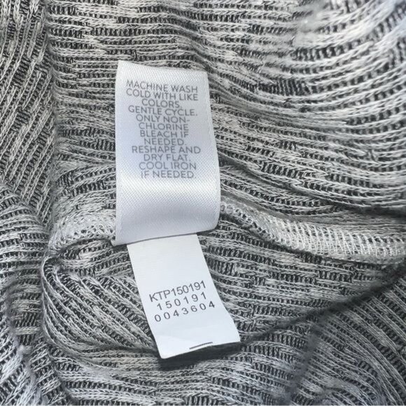 Pure Jill Womens Abstract Pattern 3/4 Sleeve Knit Top Gray Size S Lightweight - Picture 6 of 8